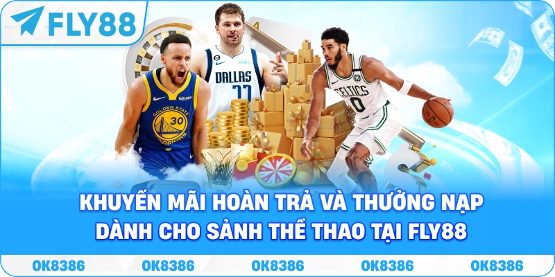 Banner khuyến mãi hoàn trả và thưởng nạp dành cho sảnh thể thao tại Fly88